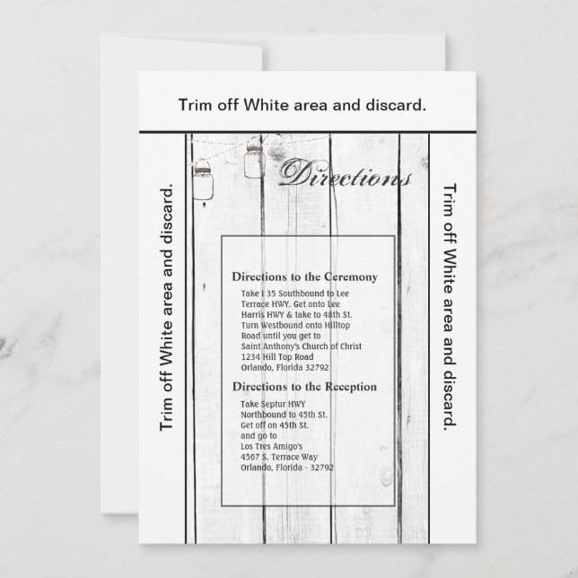 Convites 3,5x6 Luzes de sequência de caracteres Mason Jar d (Frente)