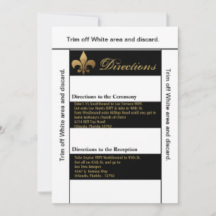 Convites 3,5x6 Placa de direção Modern Stripe Black White