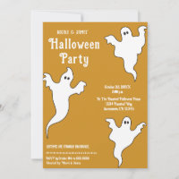 3 Fantasmas Laranja Branco Festa de Halloween Capr