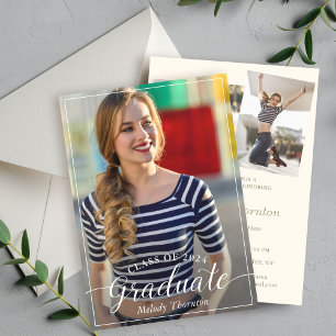 Convites 3 Foto: Simple Modern Typography Festa de formatur