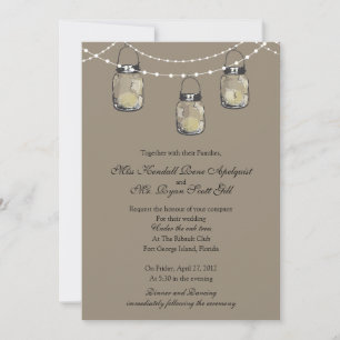 Convites 3 Hanging Mason Jars - Casamento