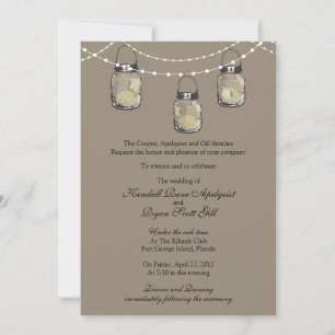 Convites 3 Hanging Mason Jars - Casamento