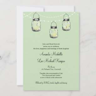 Convites 3 Hanging Mason Jars Wedding
