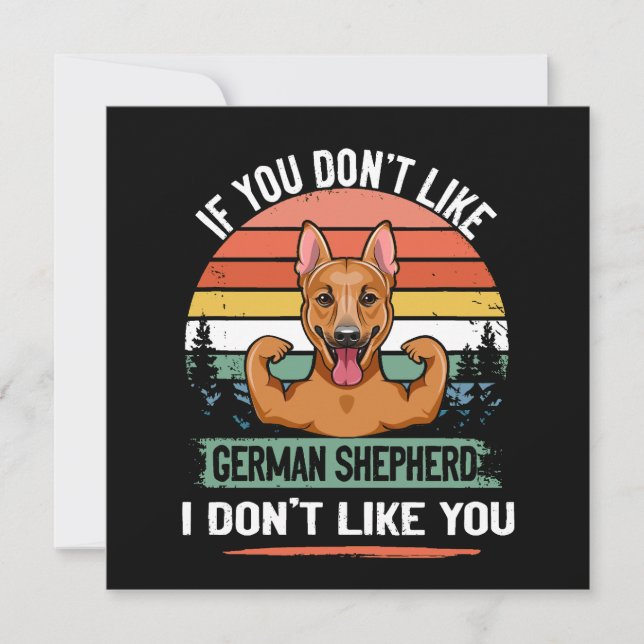 Convites 3 If You Don't Like German Shepherd I Don't Like Y (Frente)