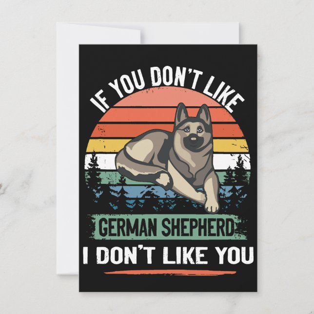 Convites 3 If You Don't Like German Shepherd I Don't Like Y (Frente)