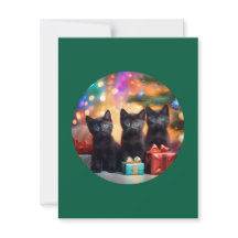 3 Jovens Black Eyed Black Kittens Cena de Natal