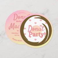 3D Ombre Coração Rosa Donut Espalhe Redemoinho Red
