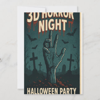 Convites 3D Poster do Horror Night Halloween