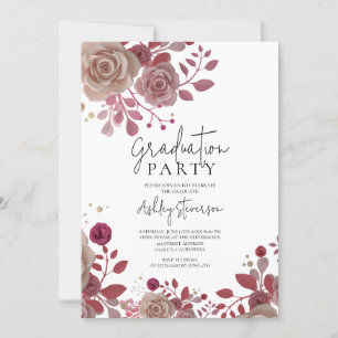 Convites 3D Rose Bouquet, graduação em botânica floral em f