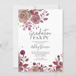 Convites 3D Rose Bouquet, graduação em botânica floral em f