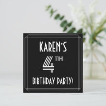 4ª festa de aniversário: Estilo de Deco de Arte co