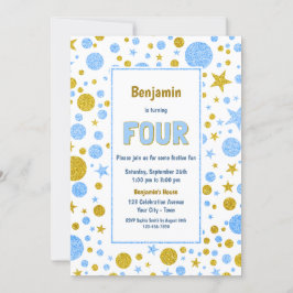 Convites 4º aniversário do Festa Azul e Dourada da Literatu