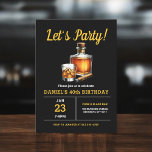 Convites 40ª Festa de aniversário Whiskey Charuto Bourbon<br><div class="desc">Levante um copo para celebrar ao estilo com este Convite de aniversário de Whiskey Bourbon Adulto. Com uma design russa, mas sofisticada, inspirada em rótulos clássicos de uísque, este convite é perfeito para entusiastas de bons espíritos. Com uma tipografia ousada e tons ricos e terríveis, ele define o clima para...</div>