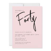 40º aniversário, cor-de-rosa, mínimo,