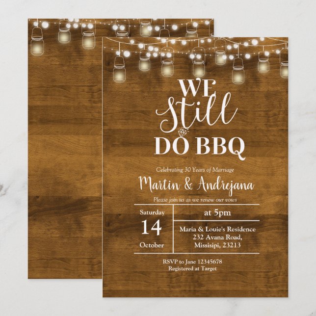 Convites 40º aniversário de casamento Ainda convidamos CHUR (Frente/Verso)