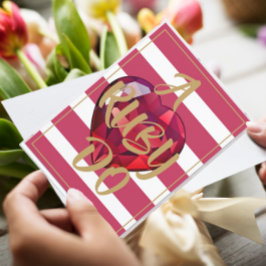 Convites 40º Aniversário de Casamento Elegante Listras Verm