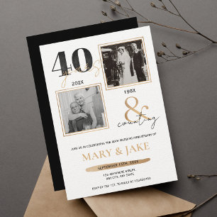 Convites 40º Aniversário de Casamento Outrora e Hoje 40 ano