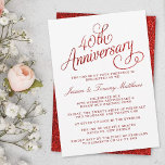 Convites 40º Aniversário do Casamento Ruby<br><div class="desc">Celebrar em estilo com esses trendy convites de festas de 40 anos de casamento. O texto de exemplo é fácil de personalizar e itens de partes correspondentes podem ser encontrados na coleção.</div>