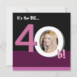 Convites 40º Grande 4Oh! Festa de aniversário de Modelo d