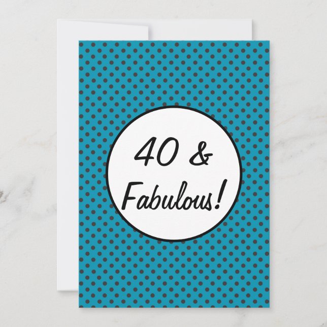 Convites 40 e Bolinhas retrorreflectoras fabulosas (Frente)