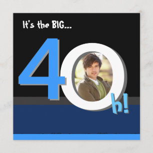 Convites 40th 4Oh grande! Festa de aniversário do modelo d