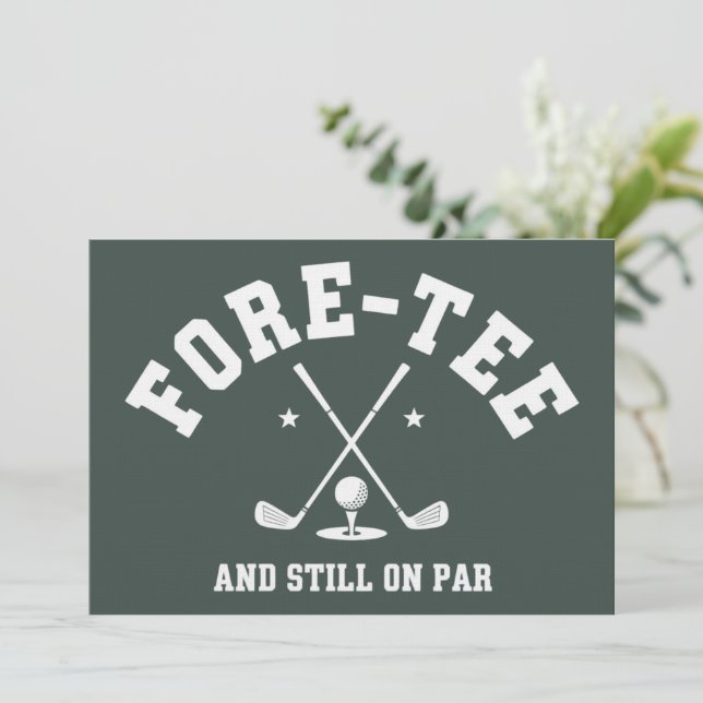 Convites 40th Birthday Golf 40th Birthday Gift Golfing  (Em pé/Frente)