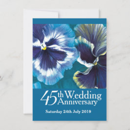 Convites 45.º Festa de casamento do Sapphire azul de Convit