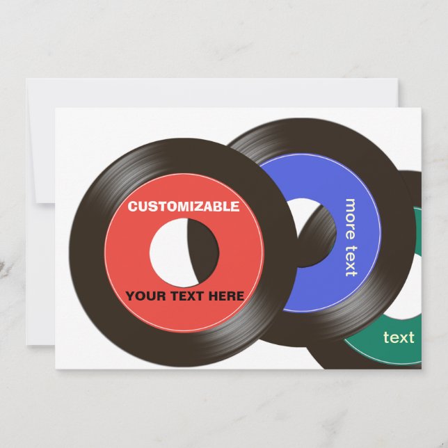 Convites 45 registros customizáveis (Frente)