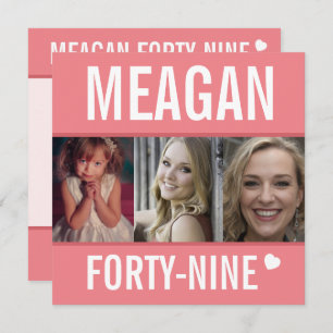 Convites 49º evento de festa de aniversário festejo fotocor