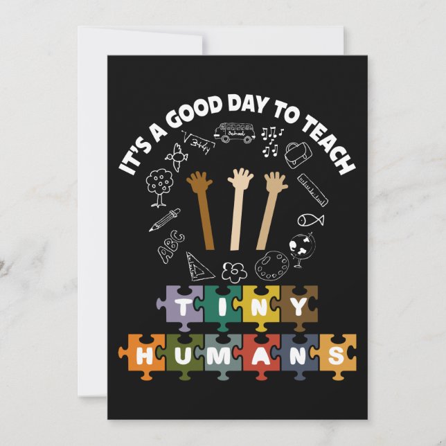 Convites 4/4, é um bom dia ensinar seres humanos, professor (Frente)