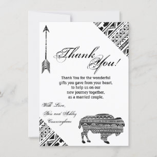 Convites 4,5x6,25 Patter Tribal Boho Buffalo
