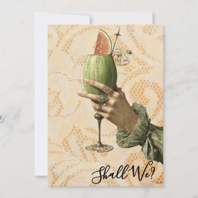 Convites *~* 4 A101 Coquetel Ornamentado FOTO PARA ENSAÍSTA (Frente)