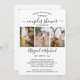 Convites 4 Casais virtuais de fotos Chá de panela por e-mai