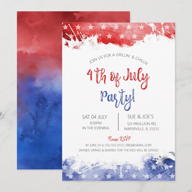 Convites 4 de julho (Frente/Verso)