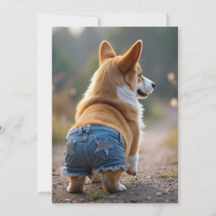 Convites 4 de julho Cão de Corgi