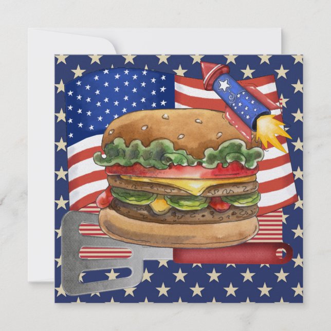 Convites 4 de julho - CHURRASCO Cook Out! SRF (Frente)