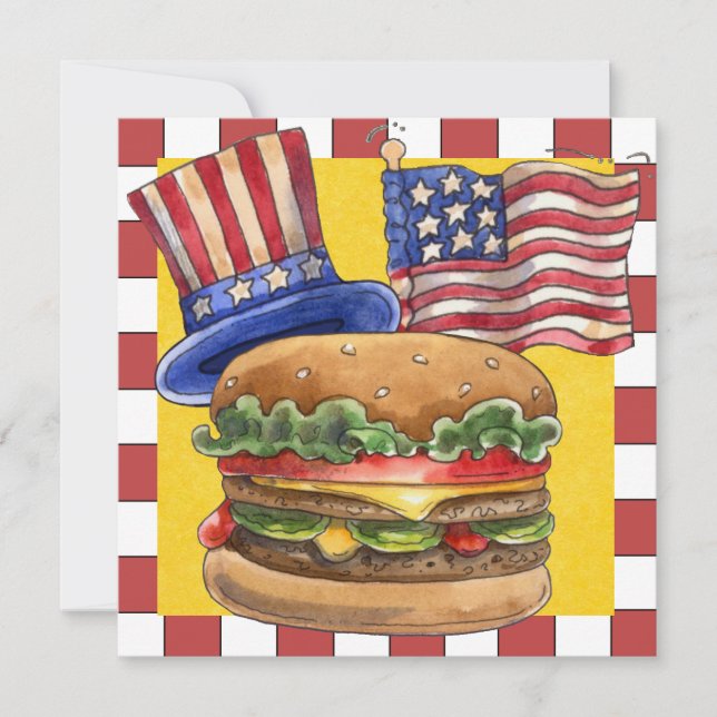 Convites 4 de julho, CHURRASCO Fresse! SRF (Frente)