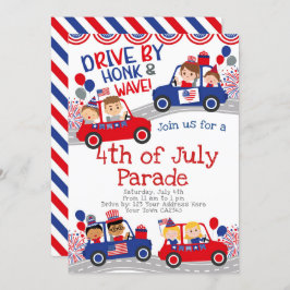 Convites 4 de julho de Drive by Birthday