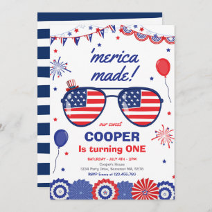 Convites 4 De Julho De Estrelas E primeiros aniversarios De