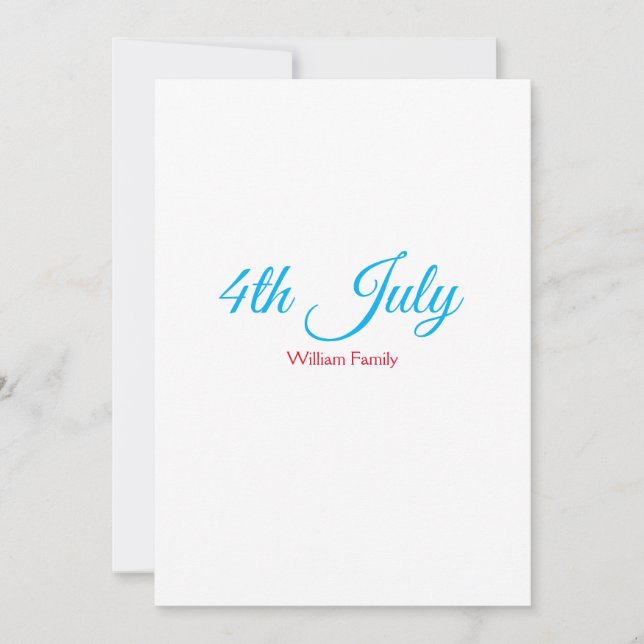 Convites 4 de julho dia da independência adicionar nome tex (Frente)
