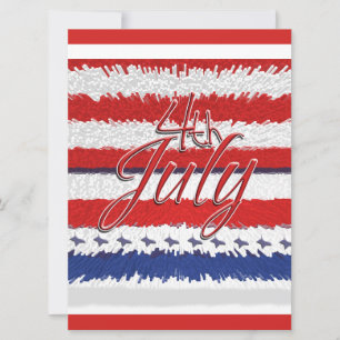 Convites 4 de julho "Dia da Independência" PERSONALIZÁVEL