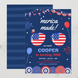 Convites 4 De Julho Estrelas E primeiros aniversarios De St