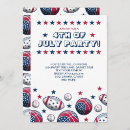 Convites 4 de julho Festas de Esporte do Partido