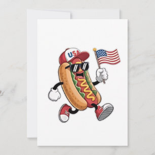 Convites 4 de julho, Hotdog American Independence 1776