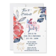 4 de julho Partido Red White Flag