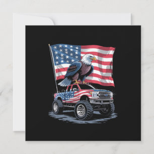 Convites 4 de julho Patriotic American Flag Eagle EUA