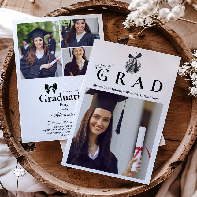 Convites 4 Fotografias Arco Preto - Festa de formatura da B (Criador carregado)