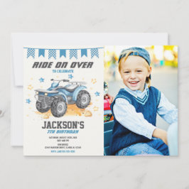 Convites 4 Wheeler Birthday Photo Invitation / Quad Bike