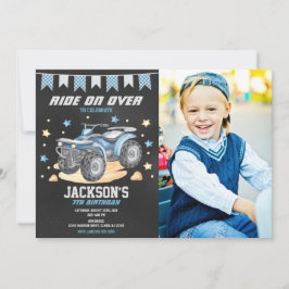Convites 4 Wheeler Birthday Photo Invitation / Quad Bike