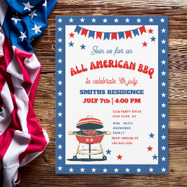 Convites 4th of July BBQ Party – ALL AMERICAN BBQ